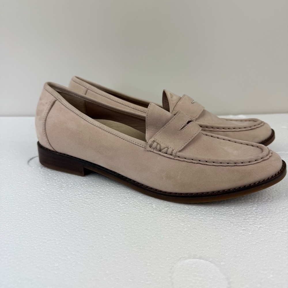 Vionic Waverly Light Pink Blush Suede Penny Loafers Sz 10